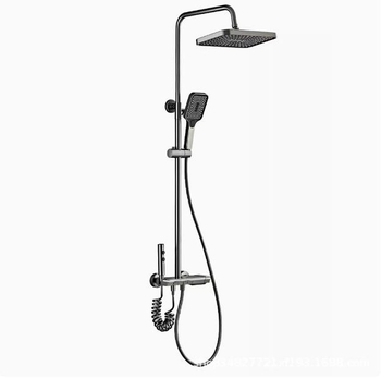 Meďový sprchový set, nástenné montáž, moderný štýl, dažďová funkcia, prevádzková teplota 10–80°C, model XM001