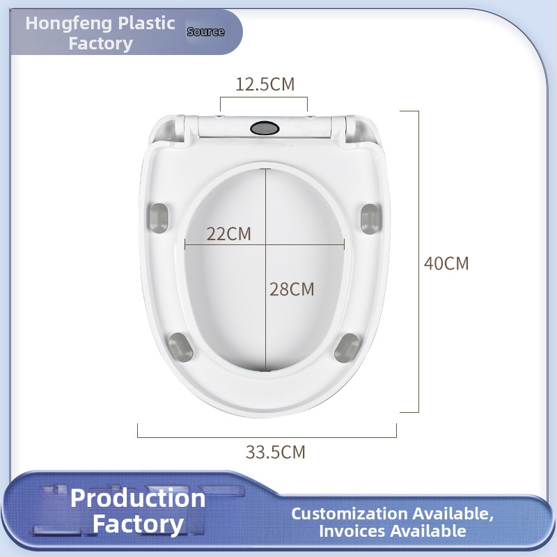 Tualetes vāciņš ar universālu atbilstību, vienklikša ātra atbrīvošana, U-veida vāciņš, dempēts lēnas aizvēršanās mehānisms, PP plāksne, caurumu attālums 11 cm, regulējami montāžas caurumi
