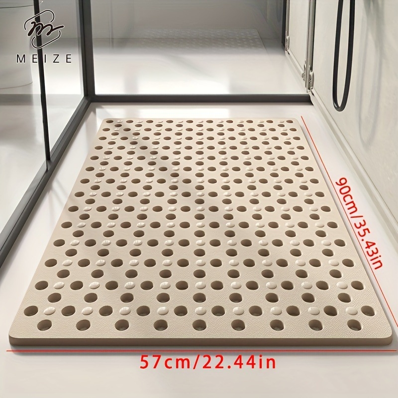 Fürdőszobai csúszásmentes szőnyeg, PVC anyag, szövött kivitel, négyzet formájú, modern egyszerű stílus