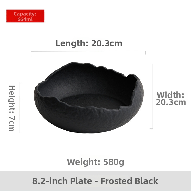 Porcelánová miska s nepravidelným tvarom, moderný minimalistický štýl, vhodná do mikrovlnky, na polievky, dezerty a ovocné šaláty