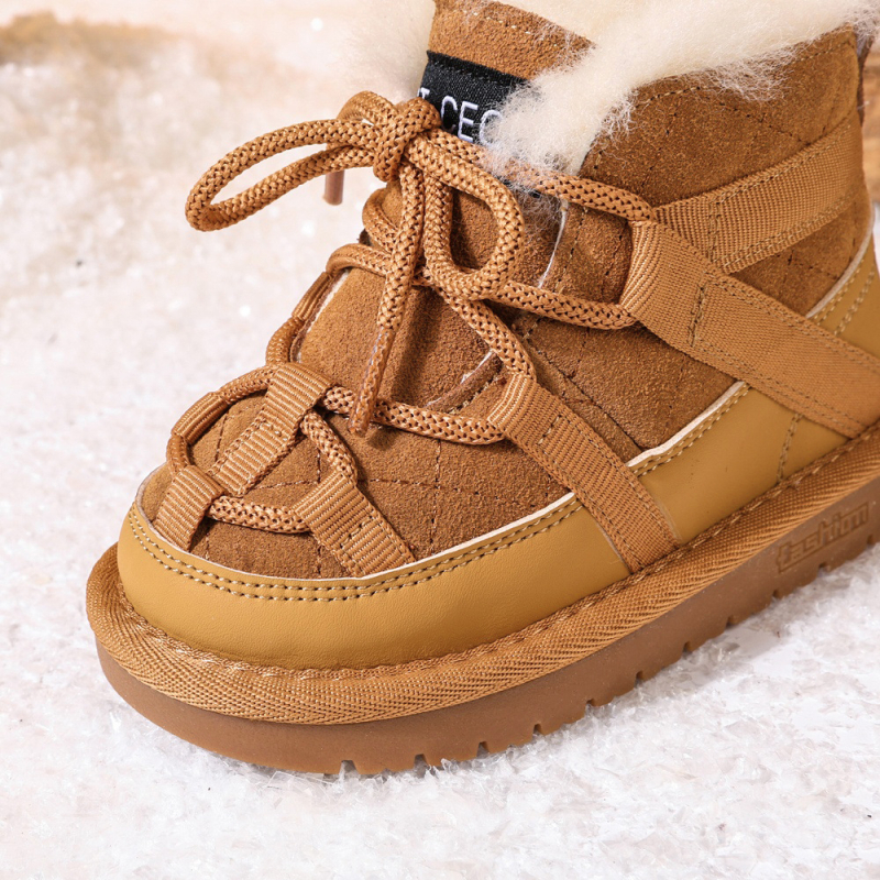 Uniszex téli gyerekcsizma - mikroszálas bőr felsőrész, fleece bélés, 1–6 éveseknek