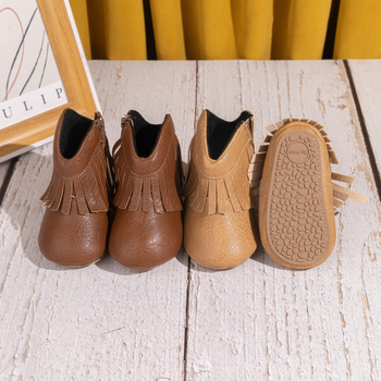 Dječje western čizme od denima s resicama i zatvaračem - unisex, za bebe 12–36 mjeseci