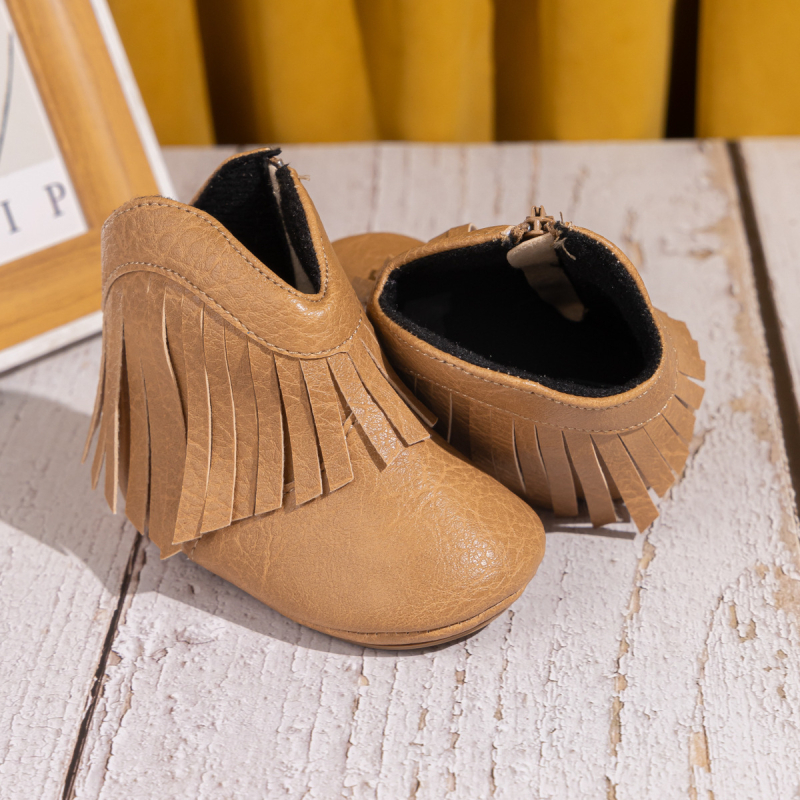 Dječje western čizme od denima s resicama i zatvaračem - unisex, za bebe 12–36 mjeseci
