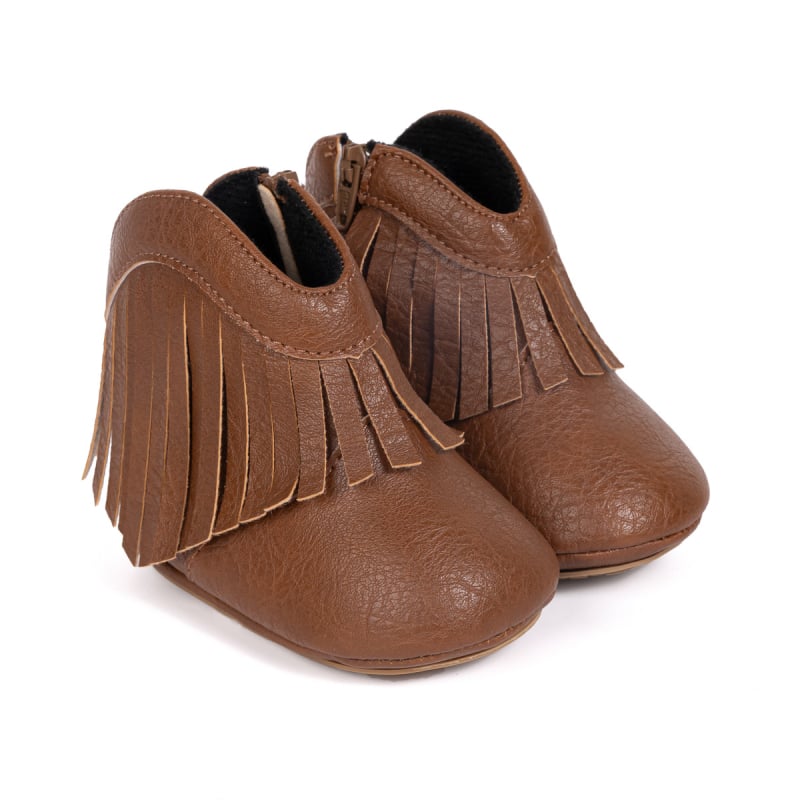 Dječje western čizme od denima s resicama i zatvaračem - unisex, za bebe 12–36 mjeseci