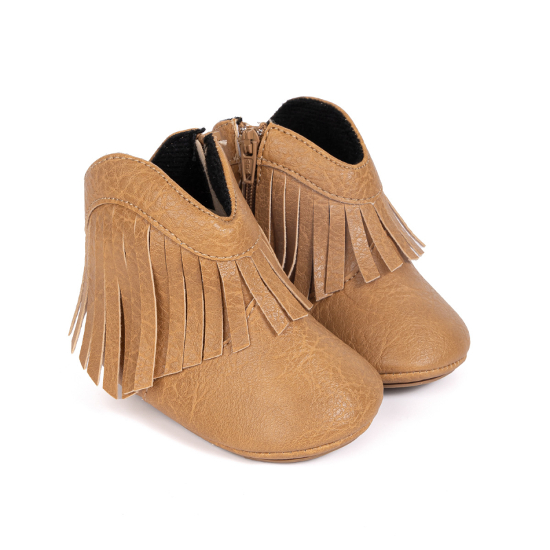 Dječje western čizme od denima s resicama i zatvaračem - unisex, za bebe 12–36 mjeseci