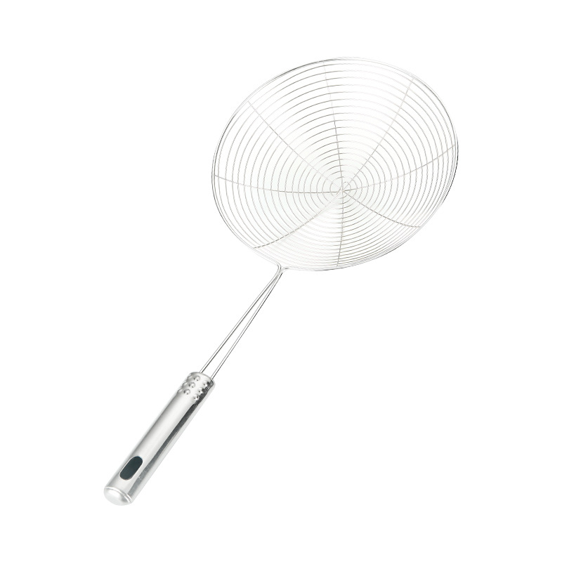 Nerezové sitko s rukoväťou s deviatimi guličkami, veľké sitko na rezance a horúci vývar, proti popáleninám