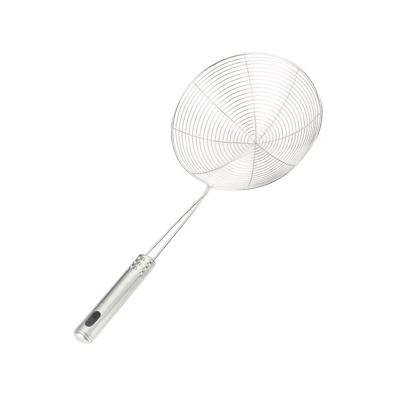 Nerezové sitko s rukoväťou s deviatimi guličkami, veľké sitko na rezance a horúci vývar, proti popáleninám