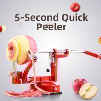 Ručný troj-funkčný ošúpač na jablká a ovocie, materiály: zliatina hliníka, elektroplatené železo a nerezová oceľ, 24 kusov v balení