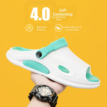 Pánske flip-flopy, EVA vrchná časť a podrážka, protišmykové, hrubá podrážka, voľný štýl (EVA vrchná; EVA podrážka; protišmyk; hrubá podrážka) Jar 2023