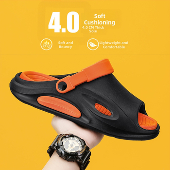 Pánske flip-flopy, EVA vrchná časť a podrážka, protišmykové, hrubá podrážka, voľný štýl (EVA vrchná; EVA podrážka; protišmyk; hrubá podrážka) Jar 2023
