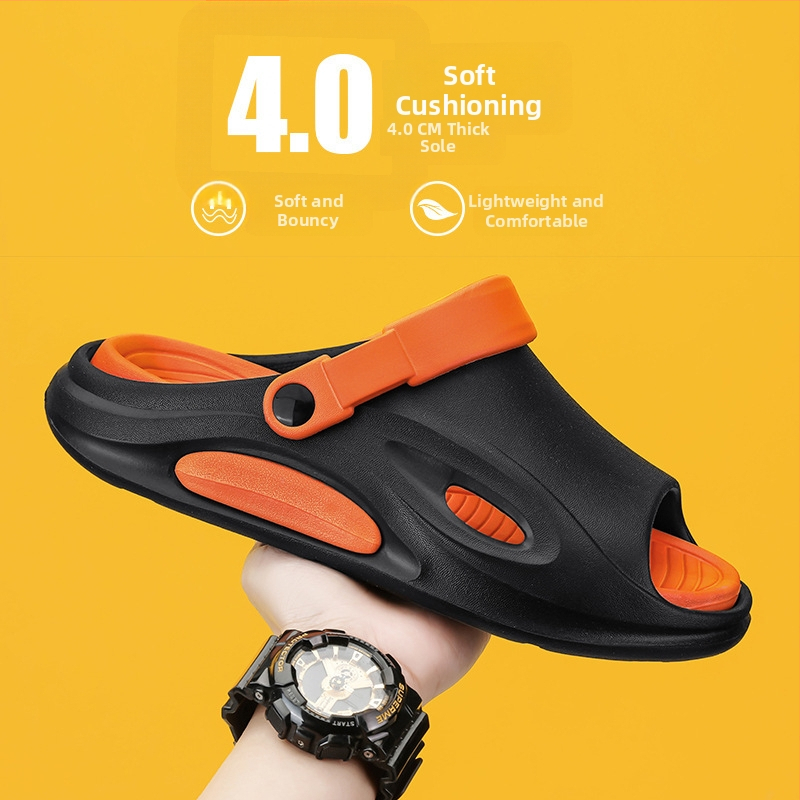 Pánske flip-flopy, EVA vrchná časť a podrážka, protišmykové, hrubá podrážka, voľný štýl (EVA vrchná; EVA podrážka; protišmyk; hrubá podrážka) Jar 2023