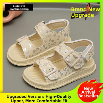 Dievčenské princezné sandále, vrchná časť z mikrovlákovej kože, podrážka PVC, zapínanie na suchý zips, otvorený prst