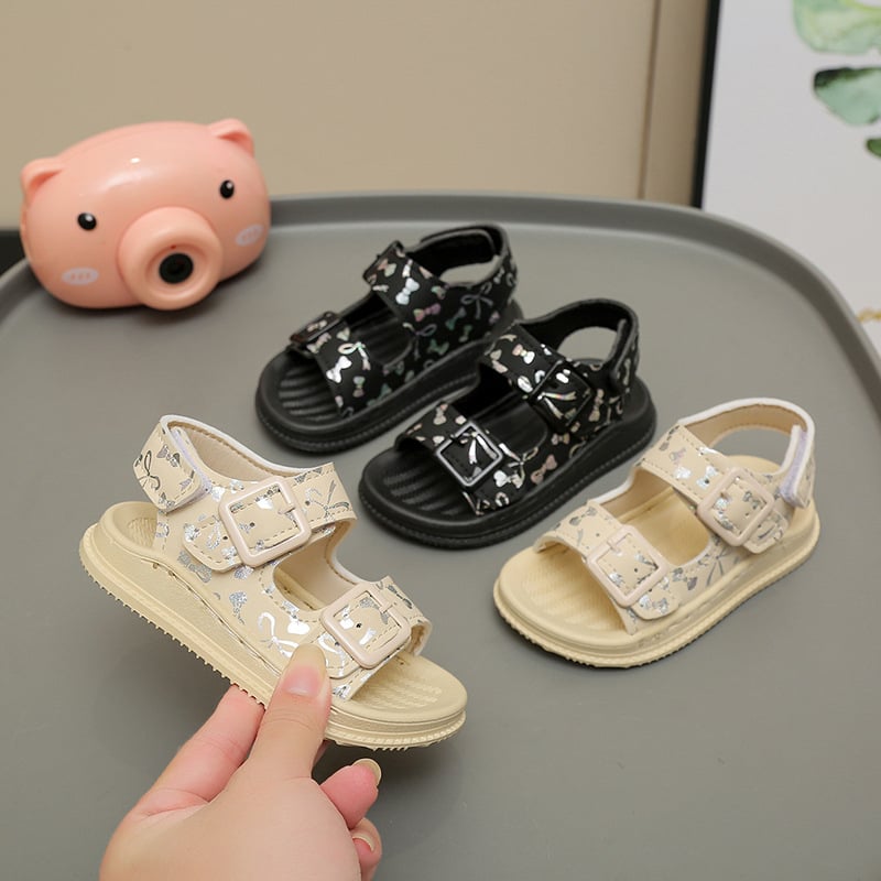 Dievčenské princezné sandále, vrchná časť z mikrovlákovej kože, podrážka PVC, zapínanie na suchý zips, otvorený prst