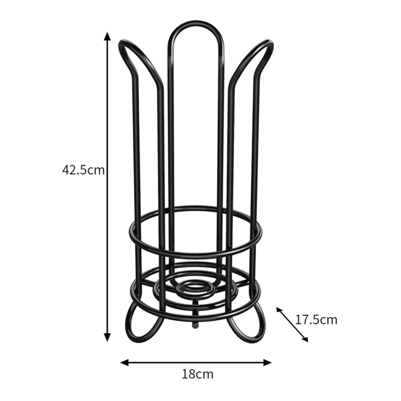 Železný podlažný držiak na papierové utierky do kuchyne a kúpeľne – bez vŕtania, držiak na rolky toaletného papiera, modely 101158/101159, moderný štýl, viacúčelový