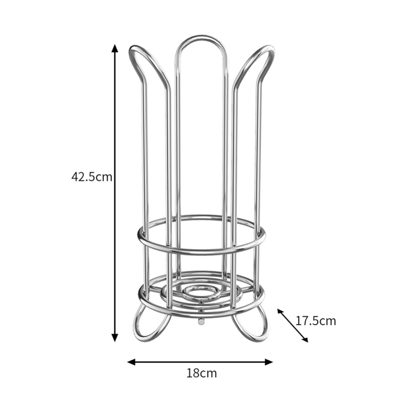 Železný podlažný držiak na papierové utierky do kuchyne a kúpeľne – bez vŕtania, držiak na rolky toaletného papiera, modely 101158/101159, moderný štýl, viacúčelový