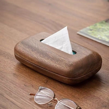 Drevená krabička na vreckovky – minimalistický štýl, s vysúvacou vreckovkou, viacúčelová, vhodná do auta, obývačky a kúpeľne