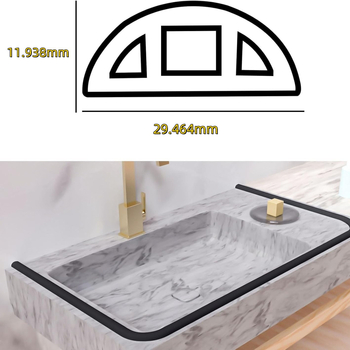 Jinqilai cezhraničná kúpeľňová vodotesná L‑tvarová samolepiaca tesniaca páska na podlahu a dosku