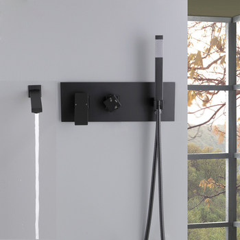 Sprchový set z 304 nerezovej ocele, skrytá inštalácia, štvorcová sprchová hlavica, model YC-8082, nominálny tlak 1.6 MPa