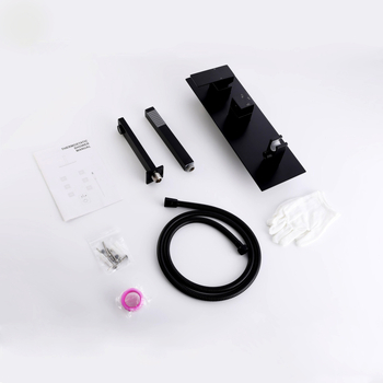 Sprchový set z 304 nerezovej ocele, skrytá inštalácia, štvorcová sprchová hlavica, model YC-8082, nominálny tlak 1.6 MPa