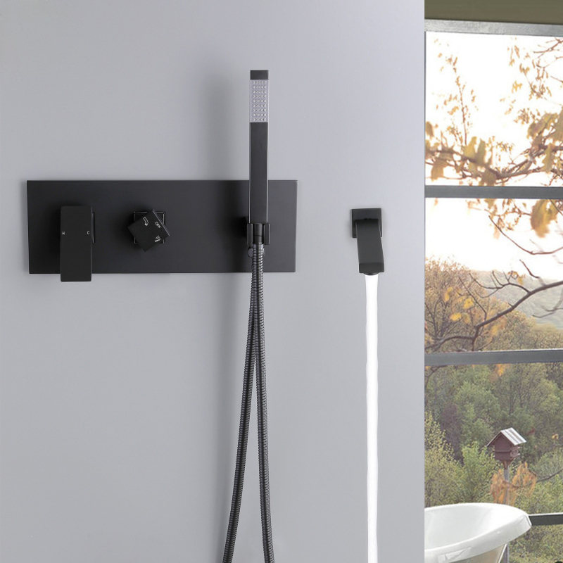 Sprchový set z 304 nerezovej ocele, skrytá inštalácia, štvorcová sprchová hlavica, model YC-8082, nominálny tlak 1.6 MPa