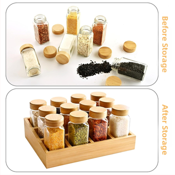 Ραφιέρα μπαχαρικών - ξύλινη, χωρίς τρύπες, μοντέρνα μινιμαλιστική γραμμή