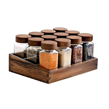 Ραφιέρα μπαχαρικών - ξύλινη, χωρίς τρύπες, μοντέρνα μινιμαλιστική γραμμή