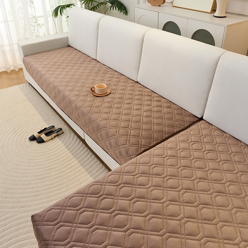 Moderna minimalistička plišana navlaka za kauč za modularne kožne sofe, protuklizna, model 2026