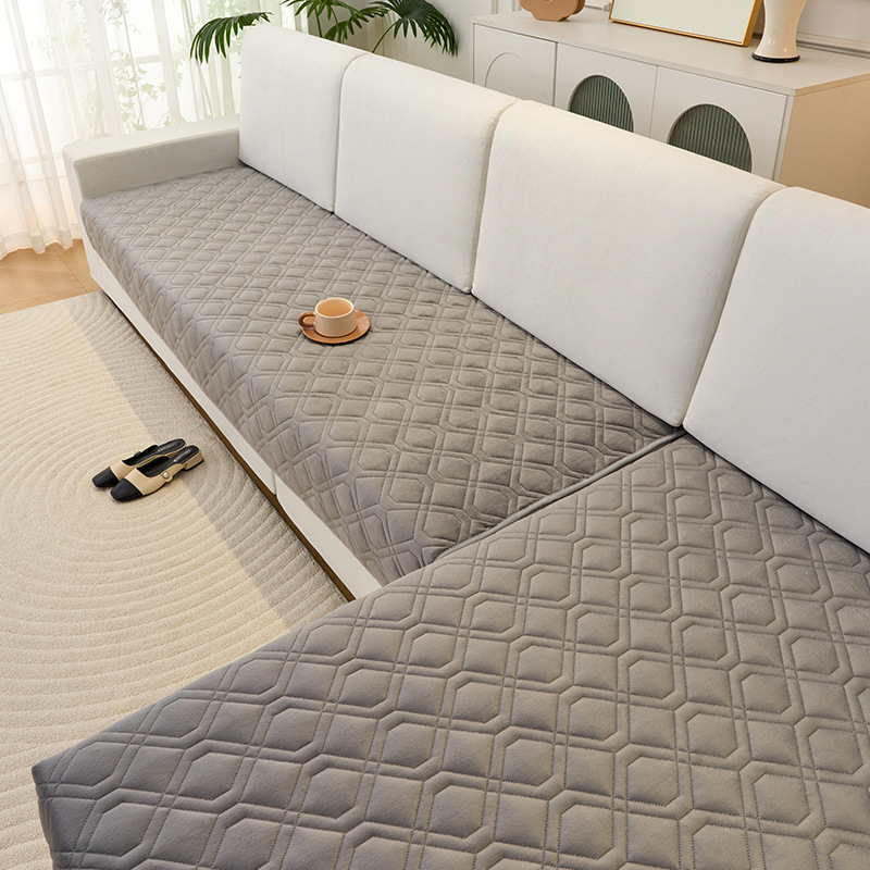 Moderna minimalistička plišana navlaka za kauč za modularne kožne sofe, protuklizna, model 2026