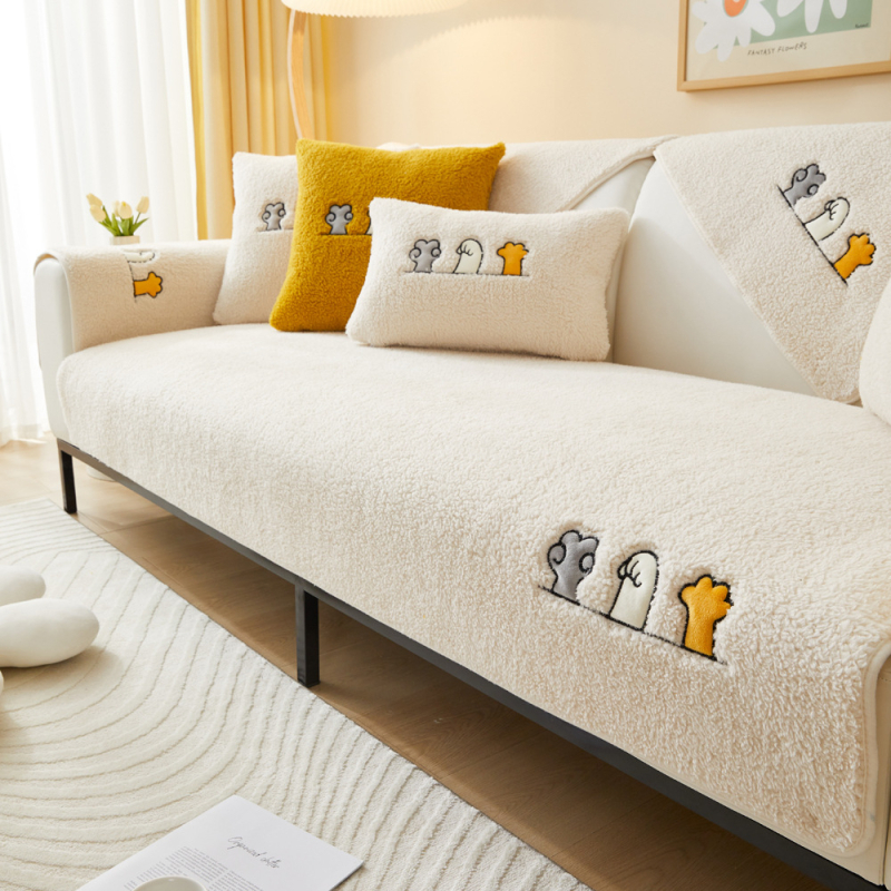 Pernă de canapea din lână de miel, potrivire universală, stil minimalist tip pernă, model personalizabil (animale amuzante)