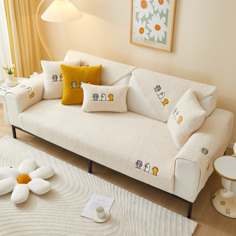 Pernă de canapea din lână de miel, potrivire universală, stil minimalist tip pernă, model personalizabil (animale amuzante)