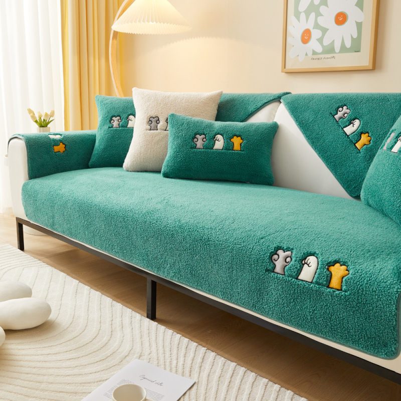 Pernă de canapea din lână de miel, potrivire universală, stil minimalist tip pernă, model personalizabil (animale amuzante)