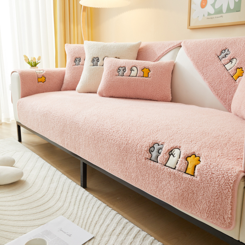 Pernă de canapea din lână de miel, potrivire universală, stil minimalist tip pernă, model personalizabil (animale amuzante)