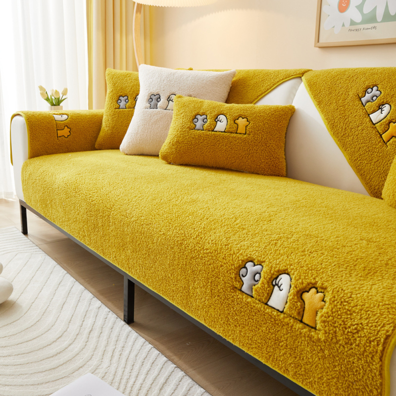 Pernă de canapea din lână de miel, potrivire universală, stil minimalist tip pernă, model personalizabil (animale amuzante)