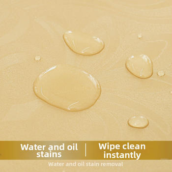 Okrúhly obrus z polyesteru, vodotesný, prachotesný, s rastlinným motívom, moderný minimalistický štýl