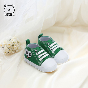 Plátené topánky pre bábätká | protiskluzové, priedušné, šnúrky vpredu, karikatúrny vzor