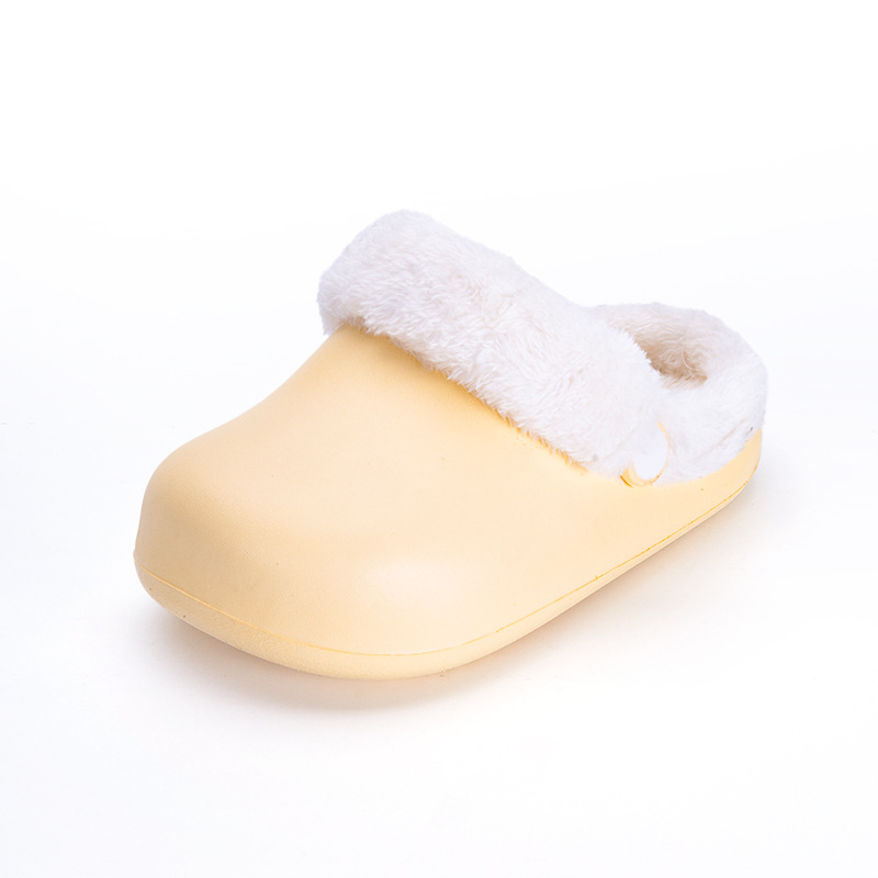 Dječje zimske pamučne papuče – protuklizna EVA potplata, debele tople papuče za kućnu upotrebu s Velcro zatvaračem, unisex, uzrast 4–16 godina