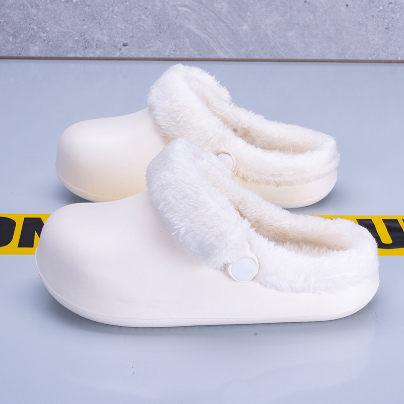 Dječje zimske pamučne papuče – protuklizna EVA potplata, debele tople papuče za kućnu upotrebu s Velcro zatvaračem, unisex, uzrast 4–16 godina