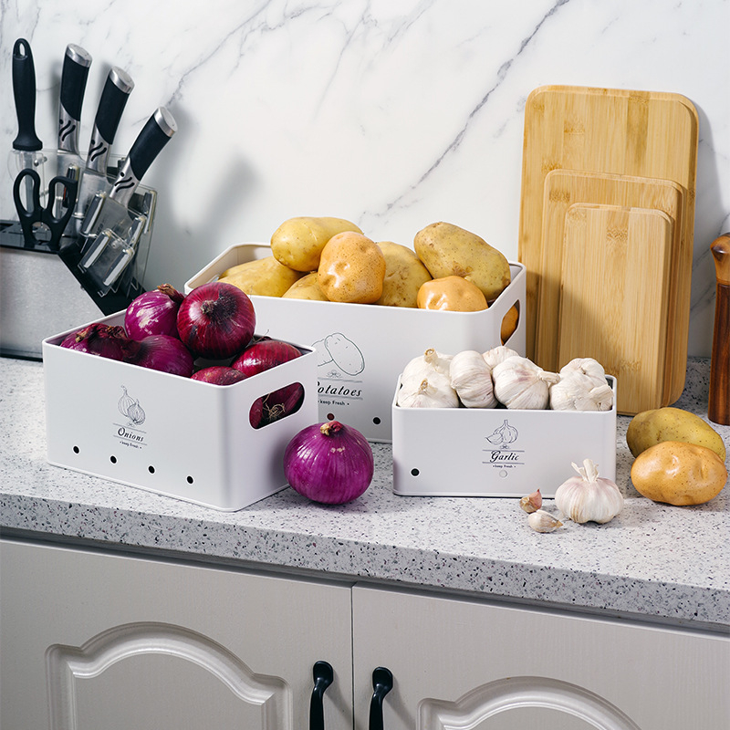 Bonai Krabička na uchovanie čerstvosti, štvorcová galvanizovaná železná nádoba na skladovanie – 4,1–5 L BN-230