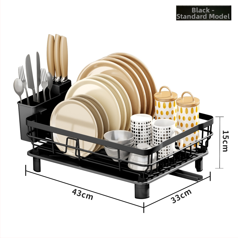 Xinshang Home Geležinis nusausinimo stovas indams – šiuolaikiškas minimalistinis virtuvės saugojimo sprendimas indams ir įrankiams