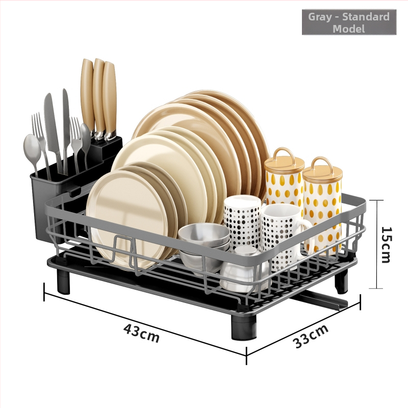 Xinshang Home Geležinis nusausinimo stovas indams – šiuolaikiškas minimalistinis virtuvės saugojimo sprendimas indams ir įrankiams