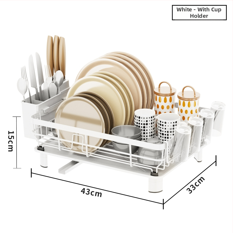 Xinshang Home Geležinis nusausinimo stovas indams – šiuolaikiškas minimalistinis virtuvės saugojimo sprendimas indams ir įrankiams