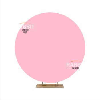 Svadobný kruhový backdrop s kovovým rámom a 190 g látkou, tlačiteľná dekorácia