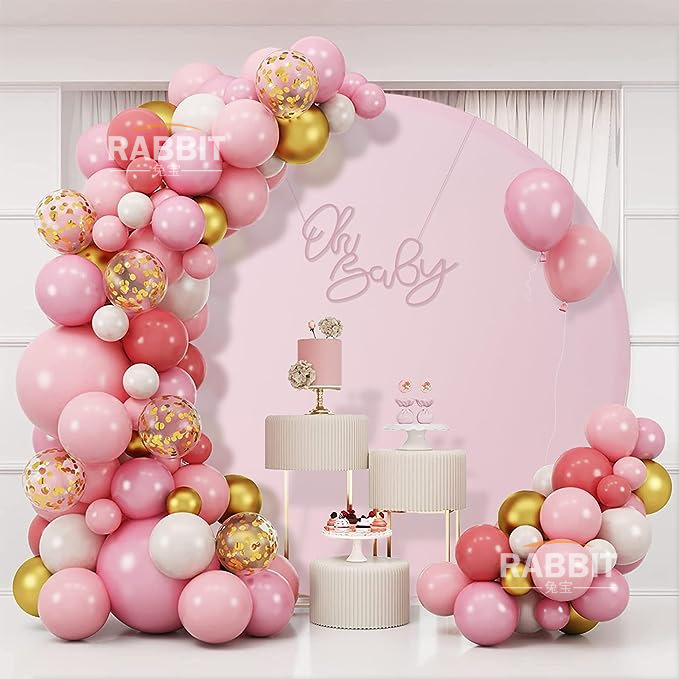 Svadobný kruhový backdrop s kovovým rámom a 190 g látkou, tlačiteľná dekorácia