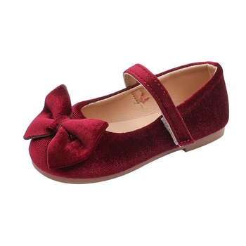 Dječje velur Mary Jane cipele, retro britanski stil, Velcro kopčanje, Ultra-fiber gornji dio, gumeni potplat, niski profil