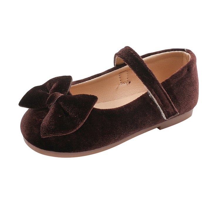 Dječje velur Mary Jane cipele, retro britanski stil, Velcro kopčanje, Ultra-fiber gornji dio, gumeni potplat, niski profil