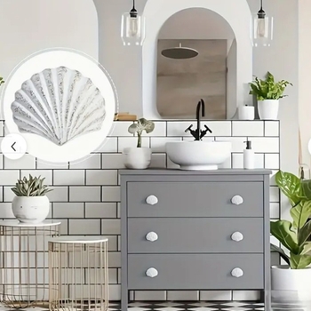 Litinová úchytka na skriňu s motívom morskej hviezdy, s jedným otvorom, moderný minimalistický štýl (Materiál: litina; Štýl: moderný minimalizmus; Motív: morská hviezda; Použitie: skrine)