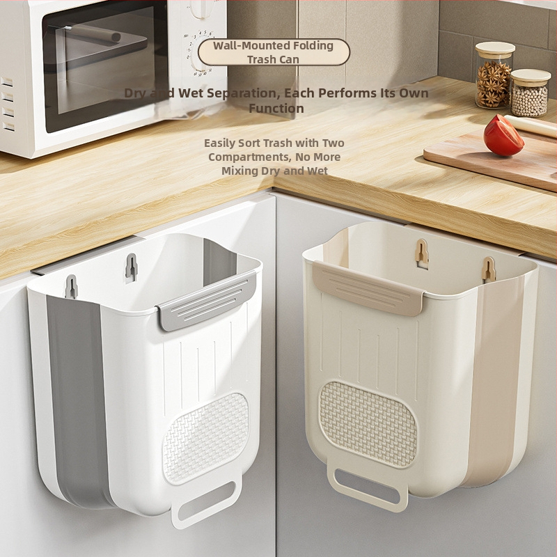 Nástenný odpadkový kôš z nerezovej ocele, skladací, bez veka, kapacita do 4 l