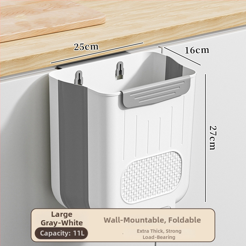 Nástenný odpadkový kôš z nerezovej ocele, skladací, bez veka, kapacita do 4 l