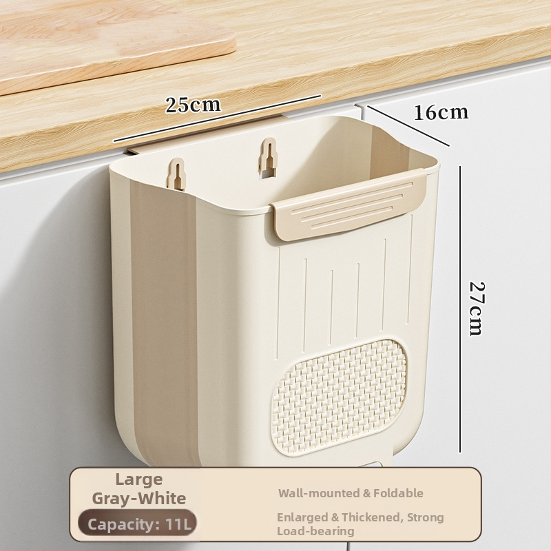 Nástenný odpadkový kôš z nerezovej ocele, skladací, bez veka, kapacita do 4 l