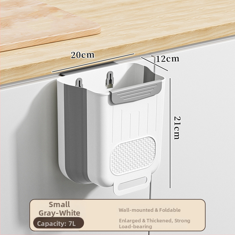 Nástenný odpadkový kôš z nerezovej ocele, skladací, bez veka, kapacita do 4 l